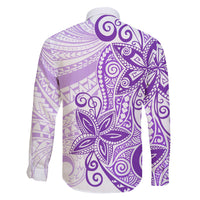 Polynesia Dolphins Family Matching Long Sleeve Bodycon Dress and Hawaiian Shirt Valentine Day Floral Polynesian - Vintage Purple LT14 - Polynesian Pride