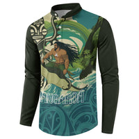 Aotearoa Tangaroa Atua Button Sweatshirt New Zealand God Of The Ocean