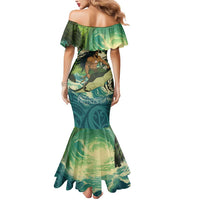 Aotearoa Tangaroa Atua Mermaid Dress New Zealand God Of The Ocean LT14 - Polynesian Pride
