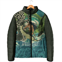 Aotearoa Tangaroa Atua Padded Jacket New Zealand God Of The Ocean - Polynesian Pride