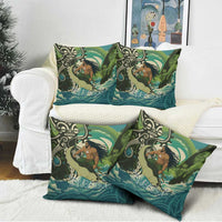 Aotearoa Tangaroa Atua Pillow Cover New Zealand God Of The Ocean - Polynesian Pride