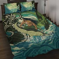 Aotearoa Tangaroa Atua Quilt Bed Set New Zealand God Of The Ocean