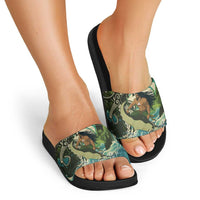 Aotearoa Tangaroa Atua Slide Sandals New Zealand God Of The Ocean - Polynesian Pride