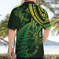 New Zealand Lizard Hawaiian Shirt Silver Fern Aotearoa Maori Green Version LT14 - Polynesian Pride