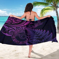 New Zealand Lizard Sarong Silver Fern Aotearoa Maori Purple Version