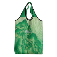 Aloha Hawaii Molokai Island Grocery Bag Hibiscus Tribal Honu Hawaiian Tattoo Green