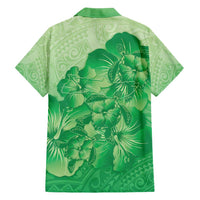 Aloha Hawaii Molokai Island Hawaiian Shirt Hibiscus Tribal Honu Hawaiian Tattoo Green