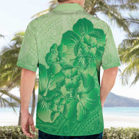 Aloha Hawaii Molokai Island Hawaiian Shirt Hibiscus Tribal Honu Hawaiian Tattoo Green