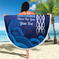 Personalised Matariki New Zealand Beach Blanket Maori New Year Galaxy Koru Pattern