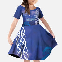Personalised Matariki New Zealand Family Matching Mermaid Dress and Hawaiian Shirt Maori New Year Galaxy Koru Pattern