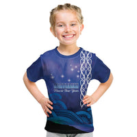 Personalised Matariki New Zealand Kid T Shirt Maori New Year Galaxy Koru Pattern