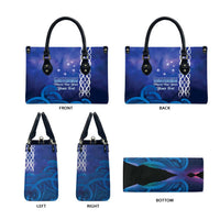 Personalised Matariki New Zealand Leather Bag Maori New Year Galaxy Koru Pattern - Polynesian Pride