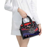 Philippines Sun Tattoo Shoulder Handbag Feathers Filipinas Grunge Style Black