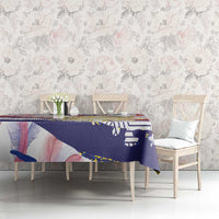 Philippines Sun Tattoo Tablecloth Feathers Filipinas Grunge Style White