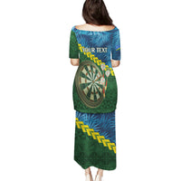 Personalised Solomon Islands Darts Puletasi Tropical Leaves Melanesian Pattern LT14 - Polynesian Pride