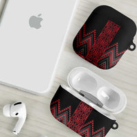 Red Aotearoa Mangopare Kowhaiwhai Niho Taniwha AirPods Case Maori New Zealand - Polynesian Pride