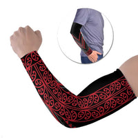 Red Aotearoa Mangopare Kowhaiwhai Niho Taniwha Arm Sleeves Maori New Zealand - Polynesian Pride