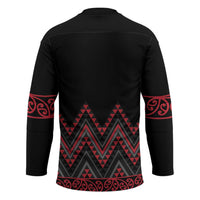 Red Aotearoa Mangopare Kowhaiwhai Niho Taniwha Hockey Jersey Maori New Zealand LT14 - Polynesian Pride