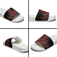 Red Aotearoa Mangopare Kowhaiwhai Niho Taniwha Slide Sandals Maori New Zealand - Polynesian Pride