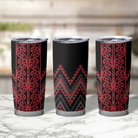 Red Aotearoa Mangopare Kowhaiwhai and Niho Taniwha Tumbler Cup Maori New Zealand