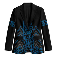 Blue Aotearoa Mangopare Kowhaiwhai Niho Taniwha Blazer Maori New Zealand - Polynesian Pride
