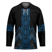 Blue Aotearoa Mangopare Kowhaiwhai Niho Taniwha Hockey Jersey Maori New Zealand LT14 Unisex Blue - Polynesian Pride