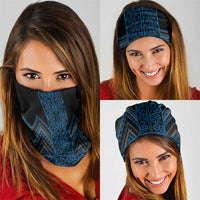 Blue Aotearoa Mangopare Kowhaiwhai Niho Taniwha Neck Gaiter Maori New Zealand - Polynesian Pride