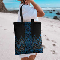 Blue Aotearoa Mangopare Kowhaiwhai Niho Taniwha Tote Bag Maori New Zealand - Polynesian Pride
