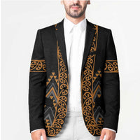 Gold Aotearoa Mangopare Kowhaiwhai Niho Taniwha Blazer Maori New Zealand - Polynesian Pride