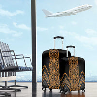 Gold Aotearoa Mangopare Kowhaiwhai and Niho Taniwha Luggage Cover Maori New Zealand