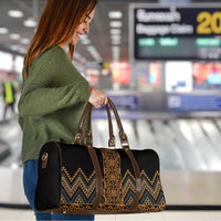 Gold Aotearoa Mangopare Kowhaiwhai Niho Taniwha Travel Bag Maori New Zealand - Polynesian Pride