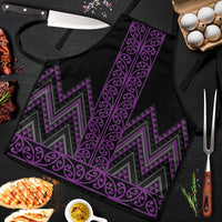 Purple Aotearoa Mangopare Kowhaiwhai Niho Taniwha Apron Maori New Zealand - Polynesian Pride
