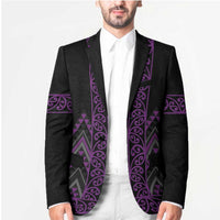 Purple Aotearoa Mangopare Kowhaiwhai Niho Taniwha Blazer Maori New Zealand - Polynesian Pride