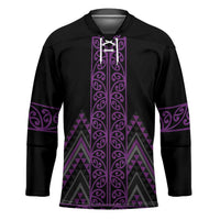Purple Aotearoa Mangopare Kowhaiwhai Niho Taniwha Hockey Jersey Maori New Zealand LT14 Unisex Purple - Polynesian Pride