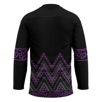 Purple Aotearoa Mangopare Kowhaiwhai Niho Taniwha Hockey Jersey Maori New Zealand LT14 - Polynesian Pride