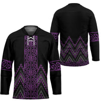 Purple Aotearoa Mangopare Kowhaiwhai Niho Taniwha Hockey Jersey Maori New Zealand LT14 - Polynesian Pride