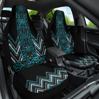 Paua Shell Aotearoa Mangopare Kowhaiwhai and Niho Taniwha Car Seat Cover Maori New Zealand