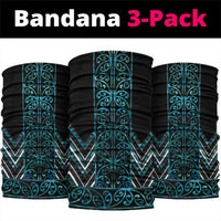 Paua Shell Aotearoa Mangopare Kowhaiwhai Niho Taniwha Neck Gaiter Maori New Zealand - Polynesian Pride