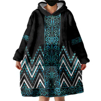 Paua Shell Aotearoa Mangopare Kowhaiwhai and Niho Taniwha Wearable Blanket Hoodie Maori New Zealand LT14 - Polynesian Pride