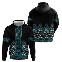 Paua Shell Aotearoa Mangopare Kowhaiwhai and Niho Taniwha Zip Hoodie Maori New Zealand LT14 - Polynesian Pride