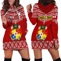 Tonga Rugby Hoodie Dress 2023 World Cup Tongan Kupesi Ngatu Pattern LT14 - Polynesian Pride
