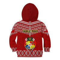 Tonga Rugby Kid Hoodie 2023 World Cup Tongan Kupesi Ngatu Pattern LT14 - Polynesian Pride