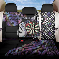 Personalised New Zealand Darts Back Car Seat Cover Ngutukaka Manaia Taniko Luxury Purple - Polynesian Pride