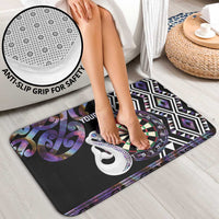 Personalised New Zealand Darts Bathroom Set Ngutukaka Manaia Taniko Luxury Purple - Polynesian Pride