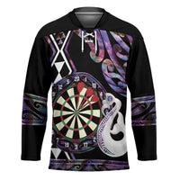 Personalised New Zealand Darts Hockey Jersey Ngutukaka Manaia Taniko Luxury Purple - Polynesian Pride