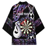 Personalised New Zealand Darts Kimono Ngutukaka Manaia Taniko Luxury Purple - Polynesian Pride