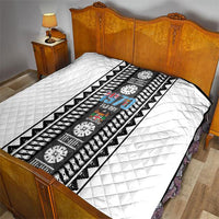 Fiji Day 1970 Quilt For Fiji Ever Fiji Tapa Pattern White LT14 - Polynesian Pride