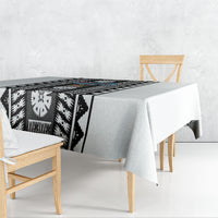 Fiji Day 1970 Tablecloth For Fiji Ever Fiji Tapa Pattern White LT14 - Polynesian Pride