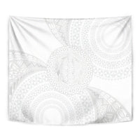 Tonga White Sunday Tapestry Fakame Tongan Ngatu Turtle LT14 - Polynesian Pride