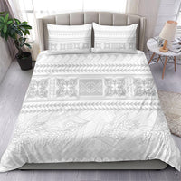 Samoa White Sunday Bedding Set Lotu Tamaiti Samoan Siapo Teuila Flowers